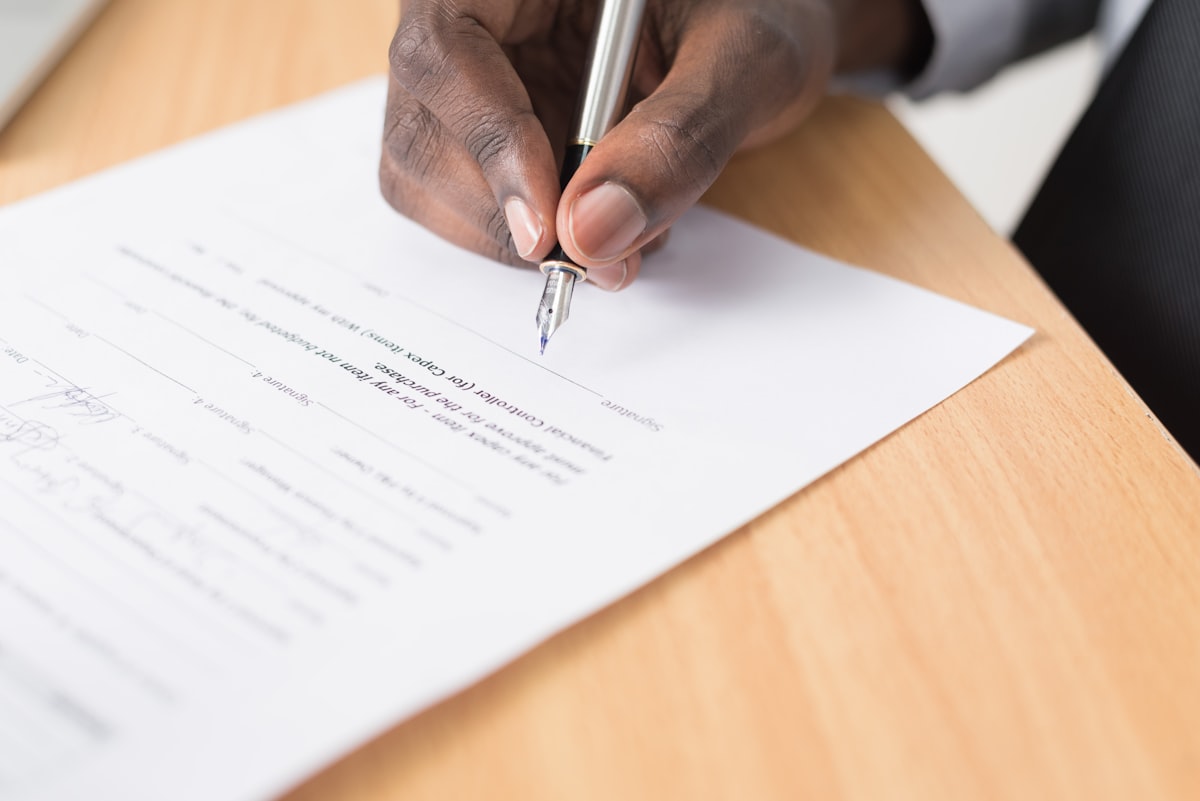 Signature d’un document
